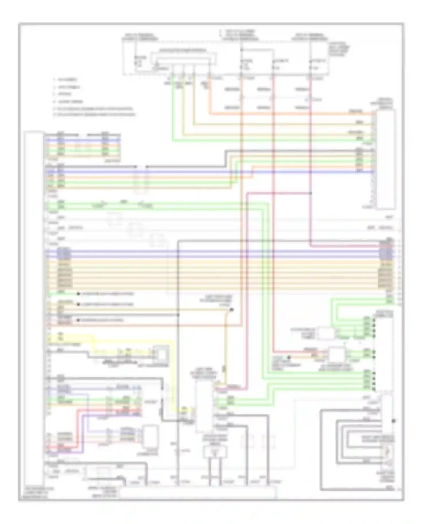 Wiring diagram most-bus connector for BMW 3 series E90/E91/E92/E93 facelift (2008-2013) (10 of 17)