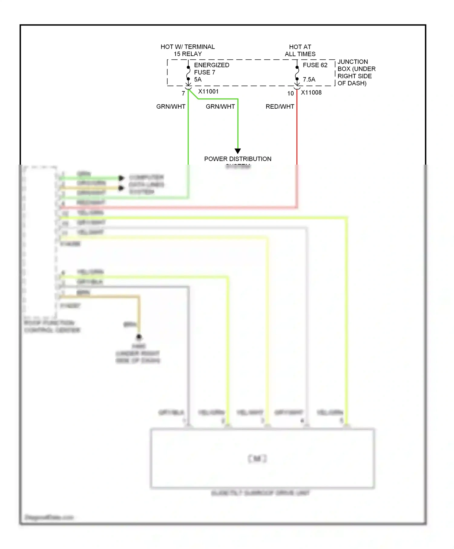 BMW 3 series E90/E91/E92/E93 facelift (2008-2013) org/grn wiring diagram  (50 of 72)