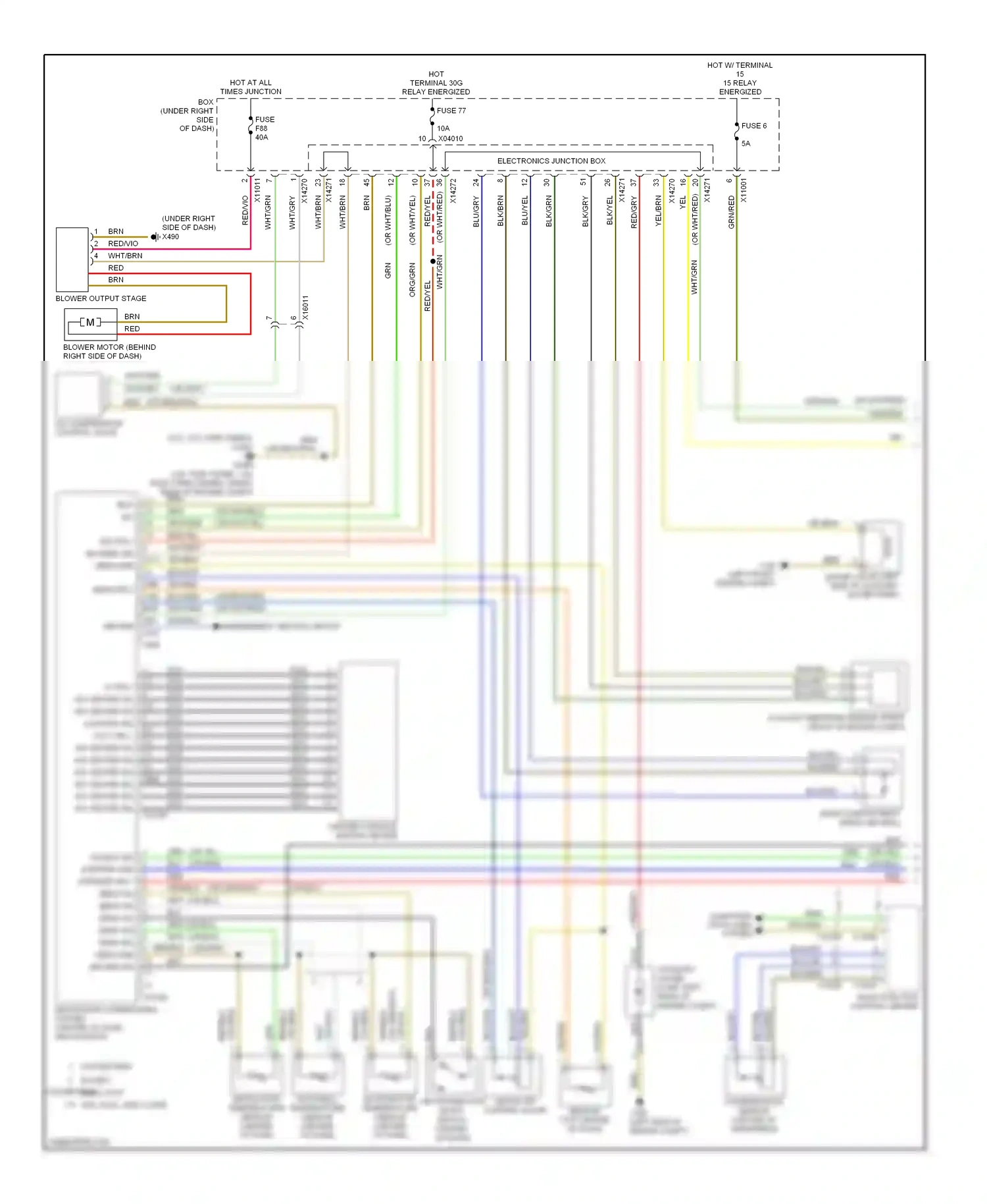 BMW 3 series E90/E91/E92/E93 facelift (2008-2013) org/grn wiring diagram  (6 of 72)