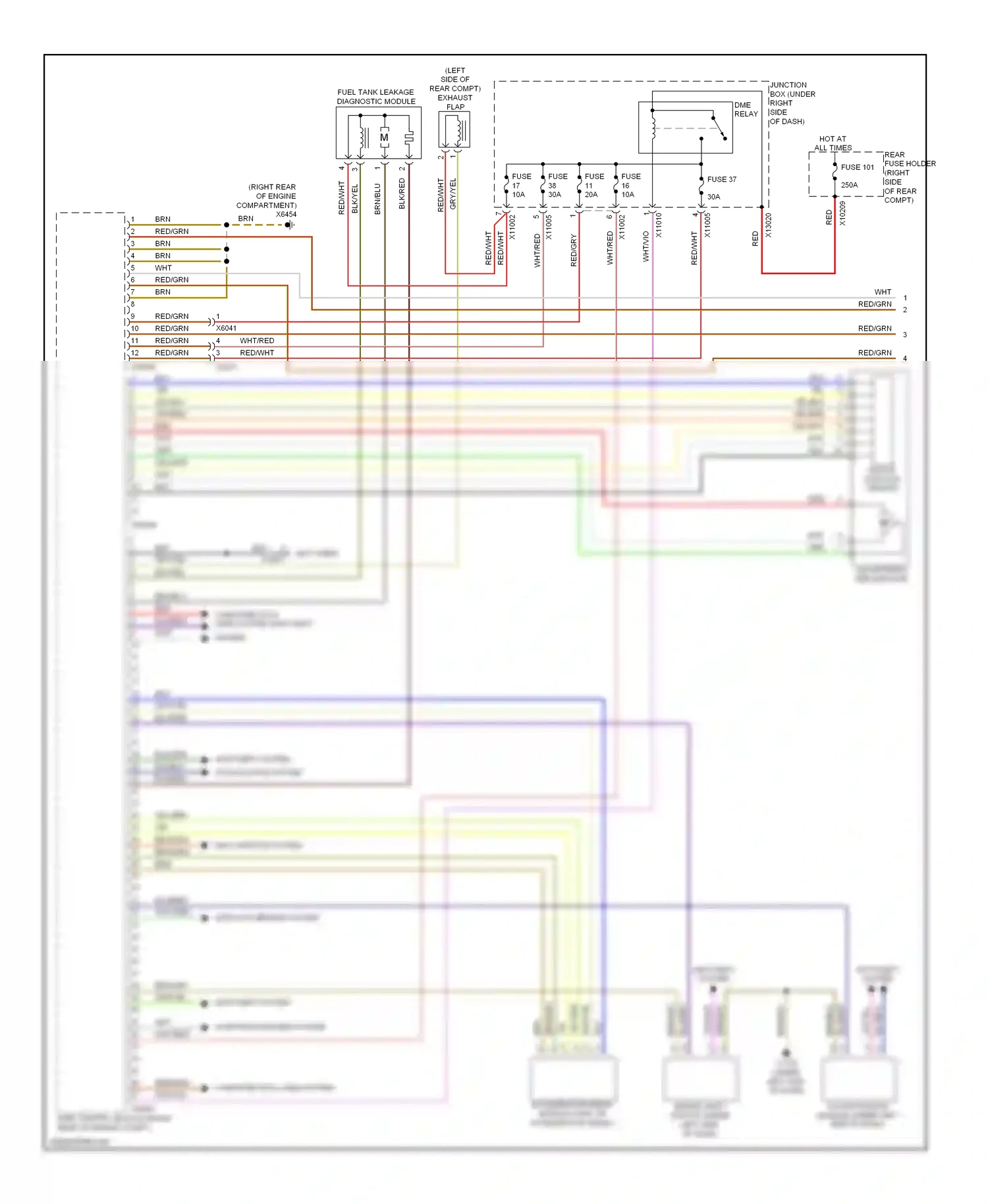 BMW 3 series E90/E91/E92/E93 facelift (2008-2013) red/grn wiring diagram  (55 of 60)