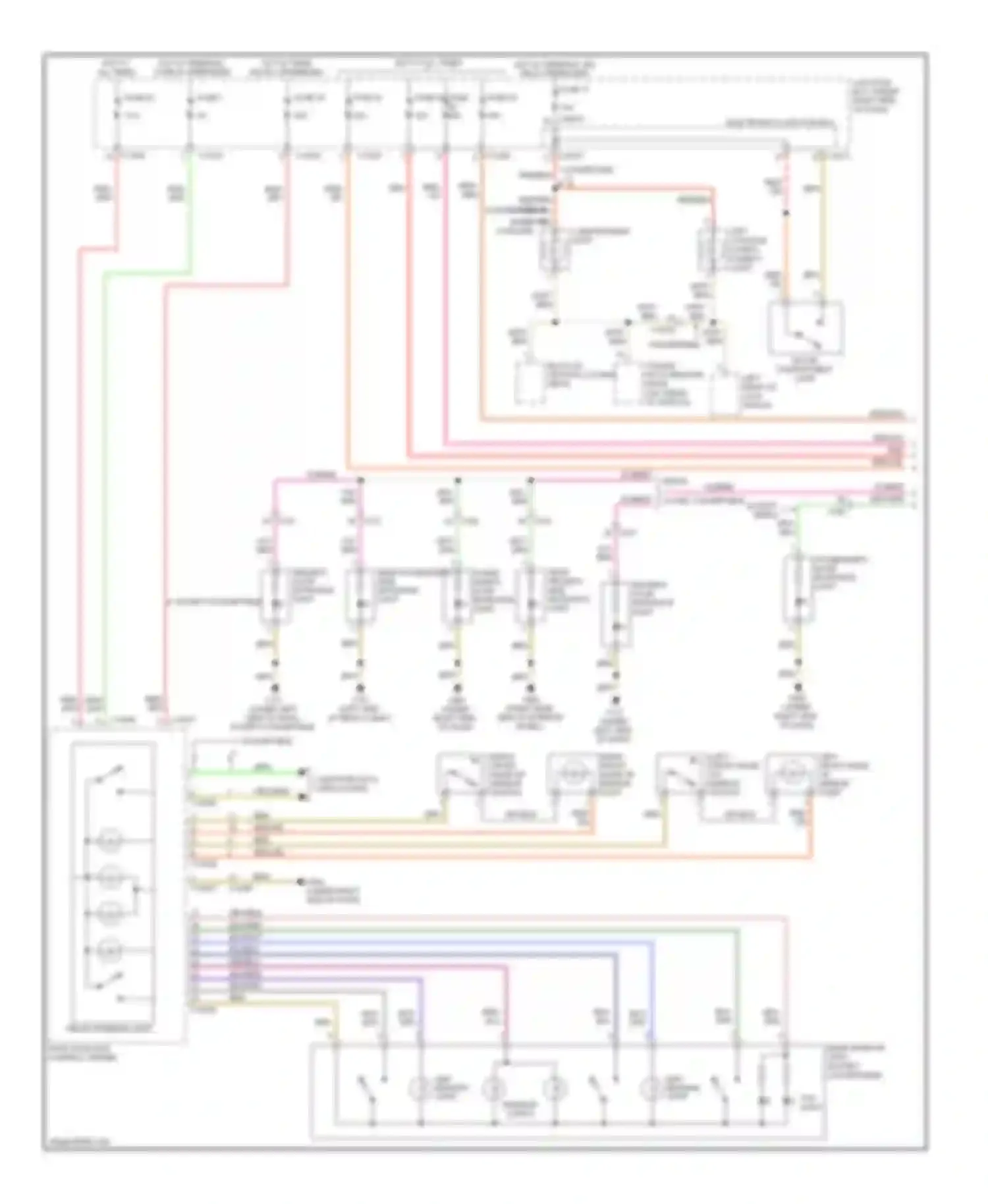 Wiring diagram top light for BMW 3 series E90/E91/E92/E93 facelift (2008-2013) (1 of 2)