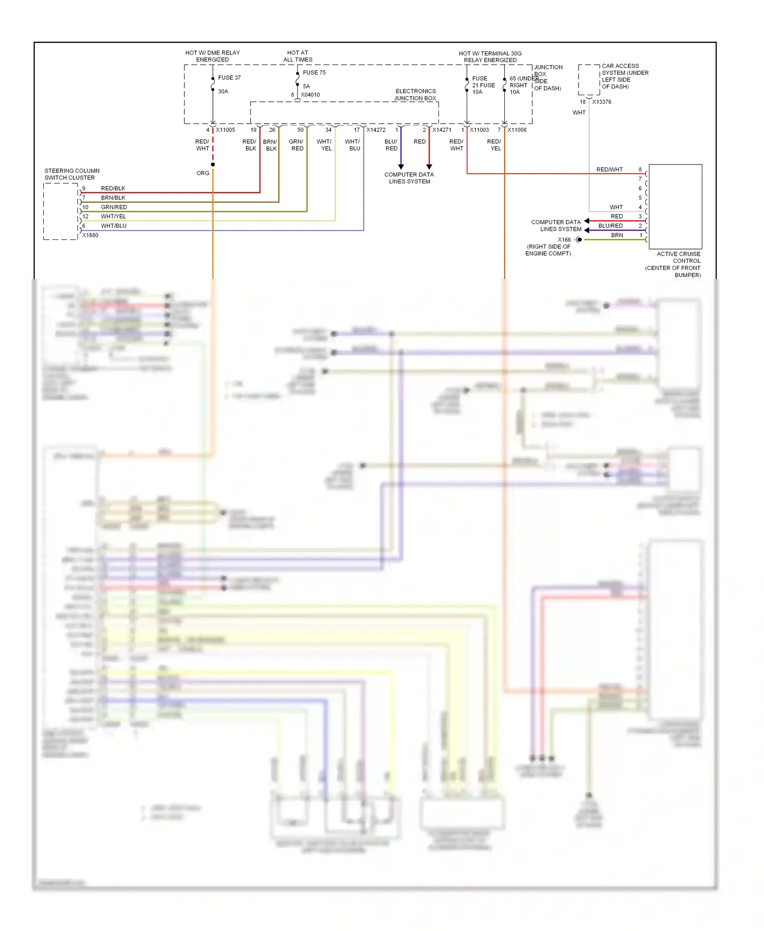 Wiring diagram wht/blu for BMW 3 series E90/E91/E92/E93 facelift (2008-2013) (9 of 54)