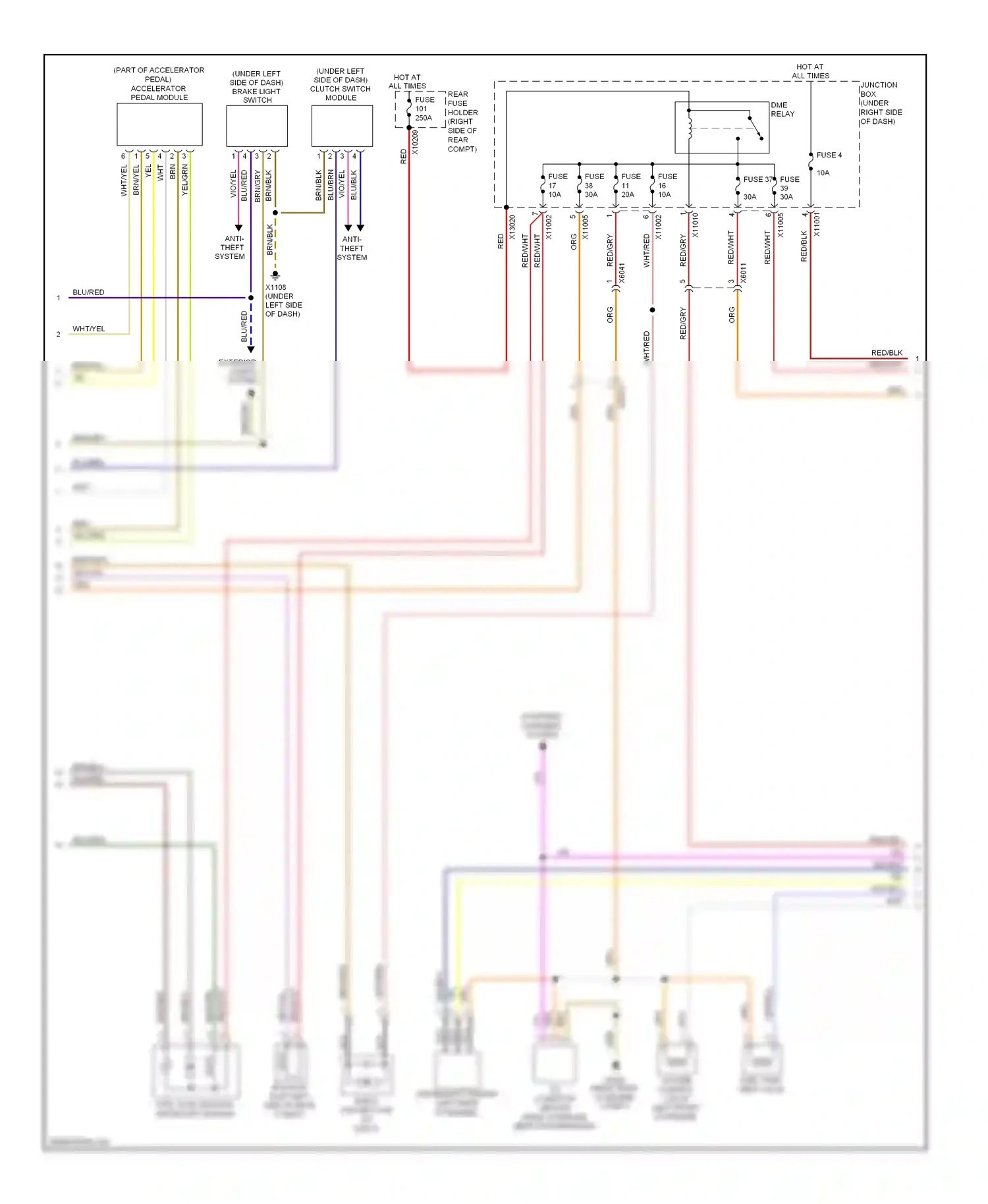 Wiring diagram wht/blu for BMW 3 series E90/E91/E92/E93 facelift (2008-2013) (52 of 54)