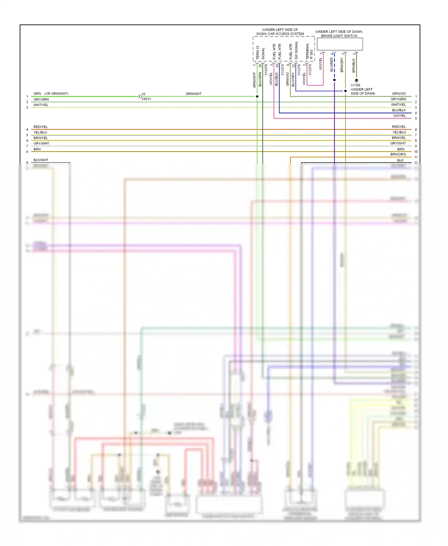 BMW 3 series E90/E91/E92/E93 facelift (2008-2013) yel/blu wiring diagram  (25 of 36)