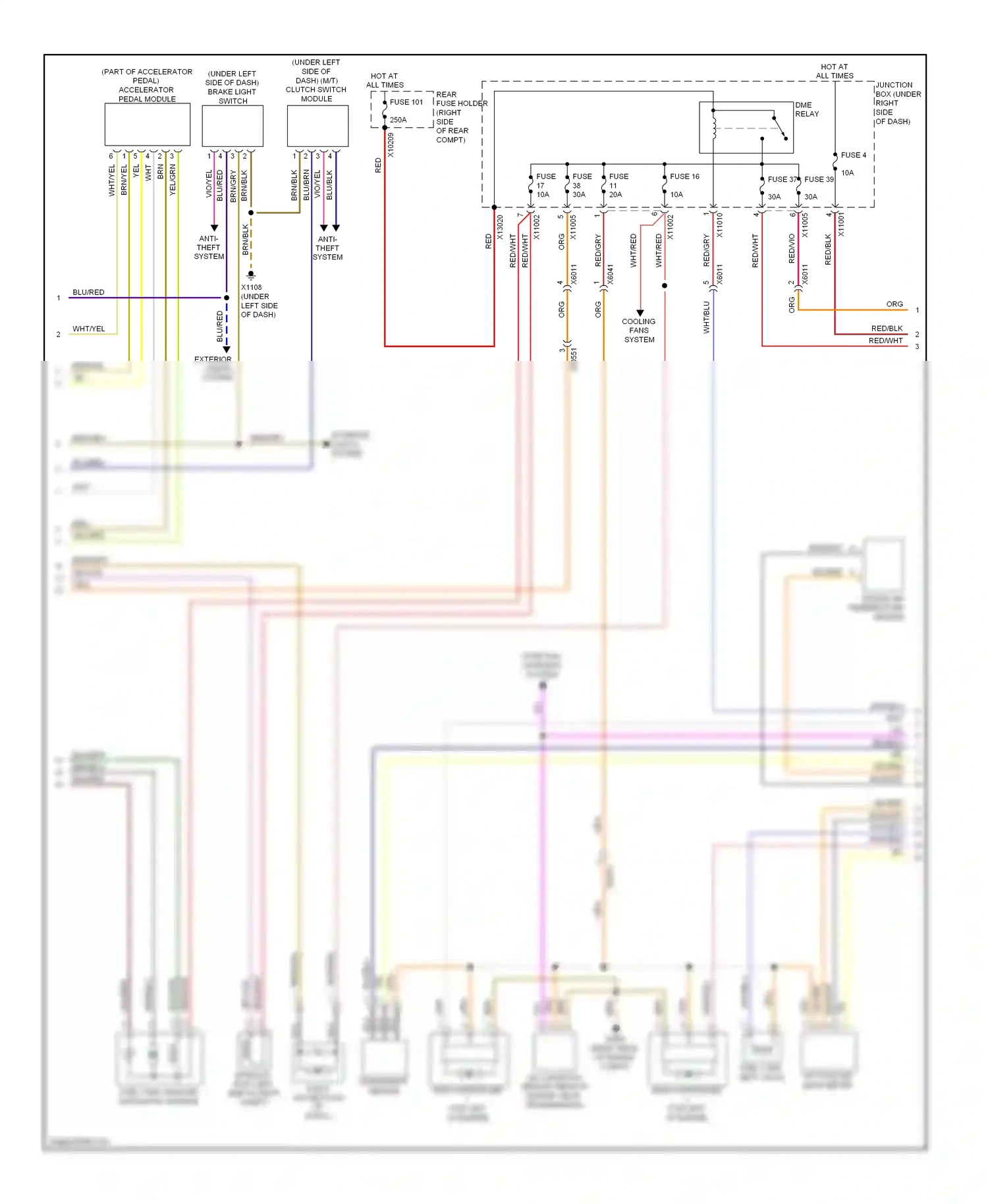 BMW 3 series E90/E91/E92/E93 facelift (2008-2013) yel/grn wiring diagram  (10 of 27)