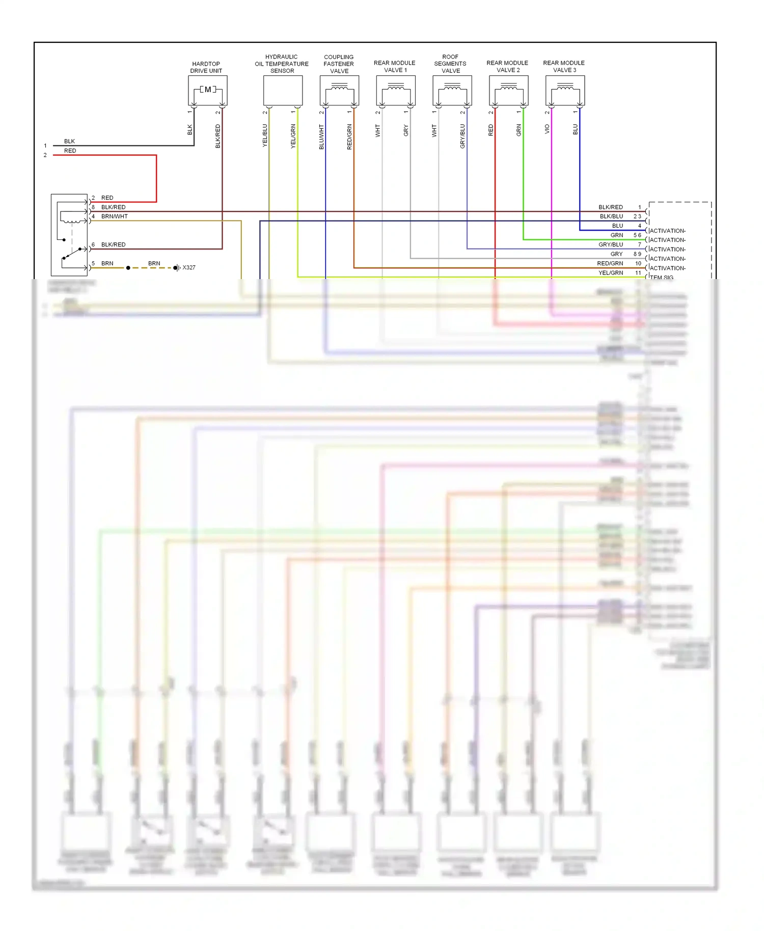 BMW 3 series E90/E91/E92/E93 facelift (2008-2013) yel/grn wiring diagram  (12 of 27)