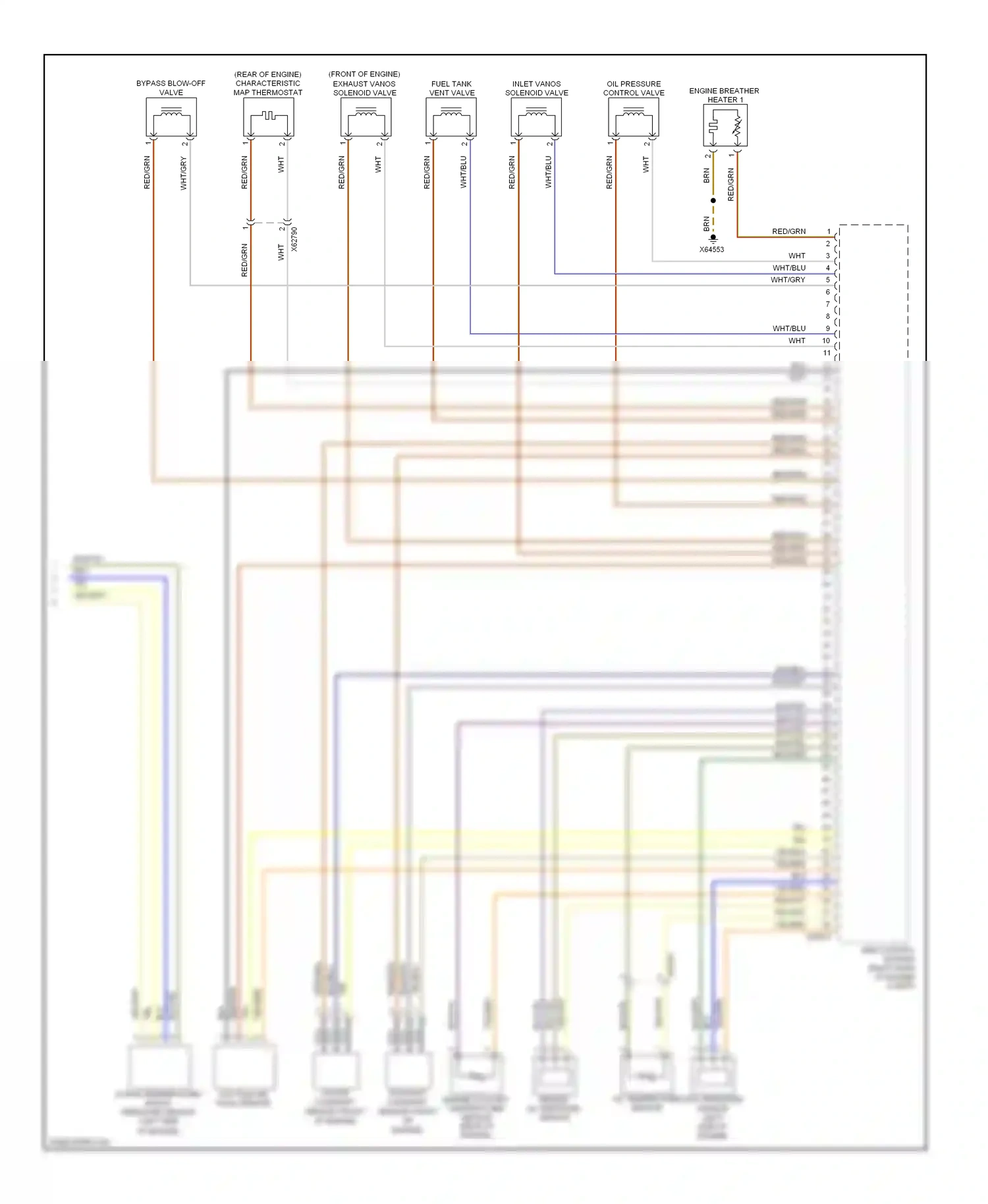 BMW 3 series E90/E91/E92/E93 facelift (2008-2013) yel/red wiring diagram  (68 of 68)