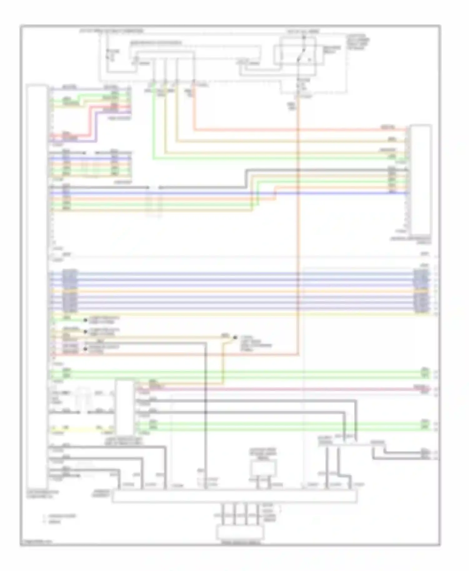 3 series BMW E90/E91/E92/E93 (2005-2010): Navigation circuit, except convertible with car information computer, base radio (1 of 2)