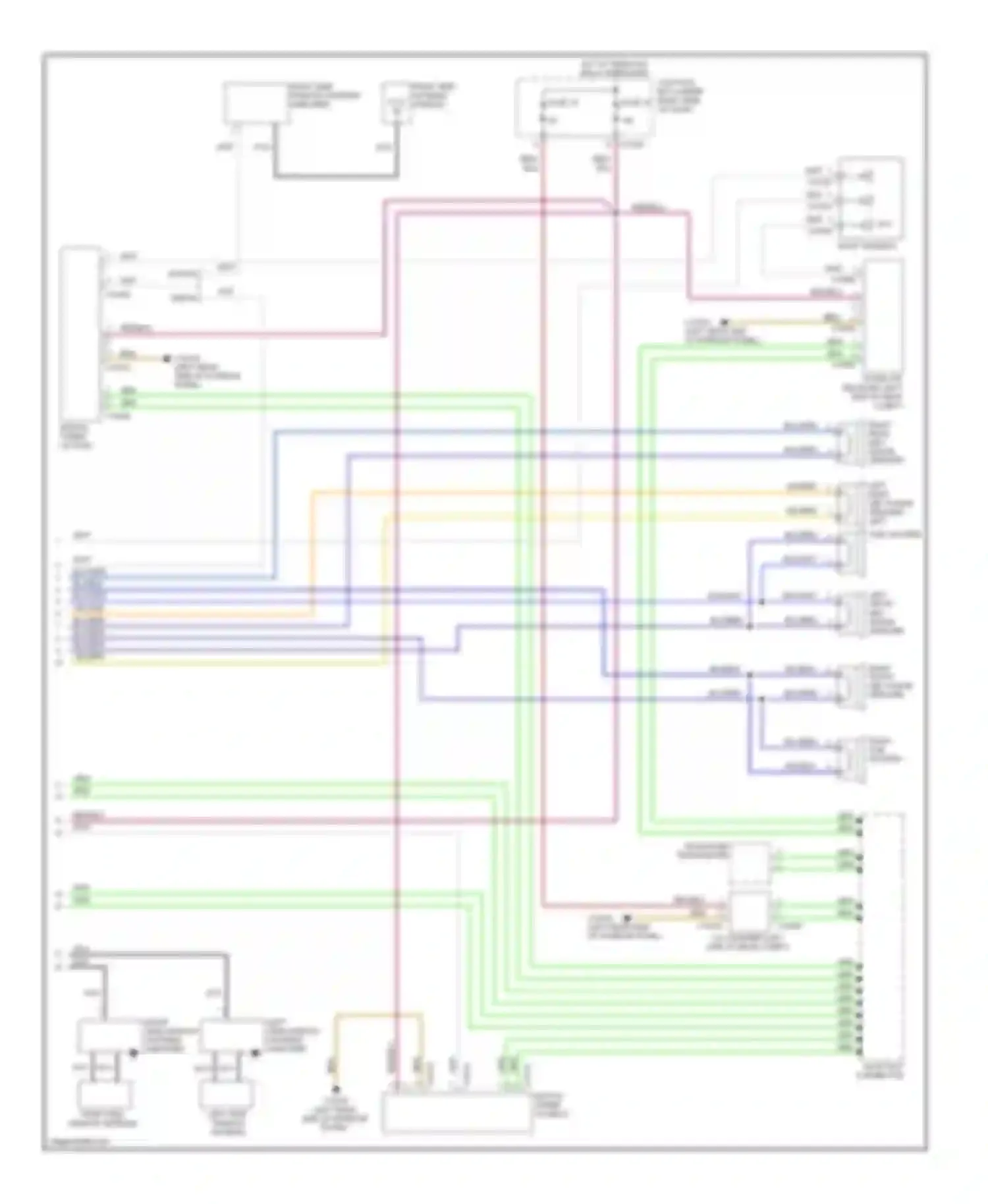 3 series BMW E90/E91/E92/E93 (2005-2010): Navigation circuit, except convertible with car information computer, base radio (2 of 2)
