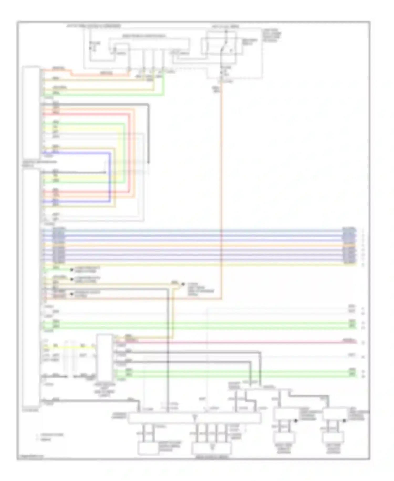 3 series BMW E90/E91/E92/E93 (2005-2010): Navigation circuit, except convertible without car information computer, base radio (1 of 2)