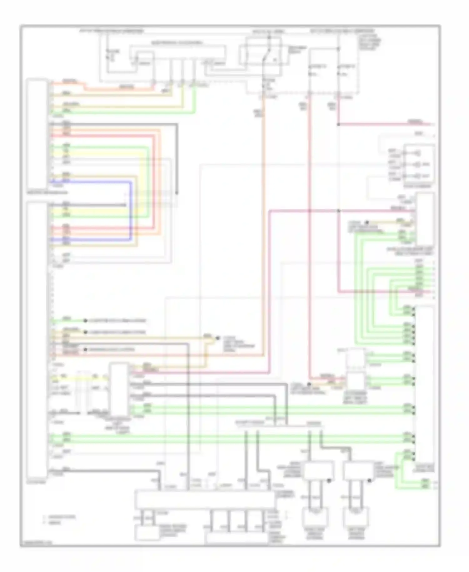 Wiring diagram central information for BMW 3 series E90/E91/E92/E93 (2005-2010) (1 of 2)