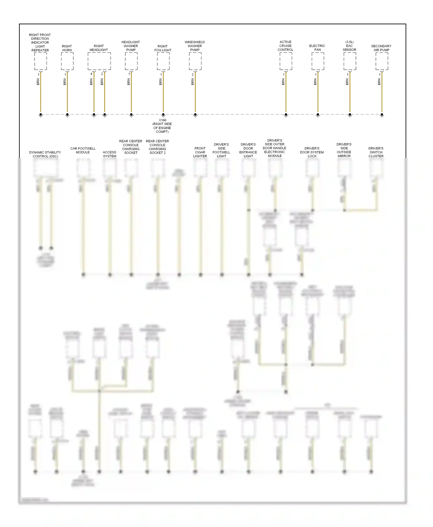 BMW 3 series E90/E91/E92/E93 (2005-2010) controller wiring diagram  (2 of 3)