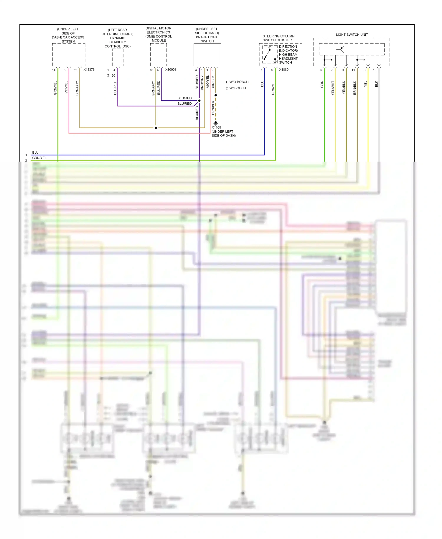 BMW 3 series E90/E91/E92/E93 (2005-2010) direction wiring diagram  (2 of 2)