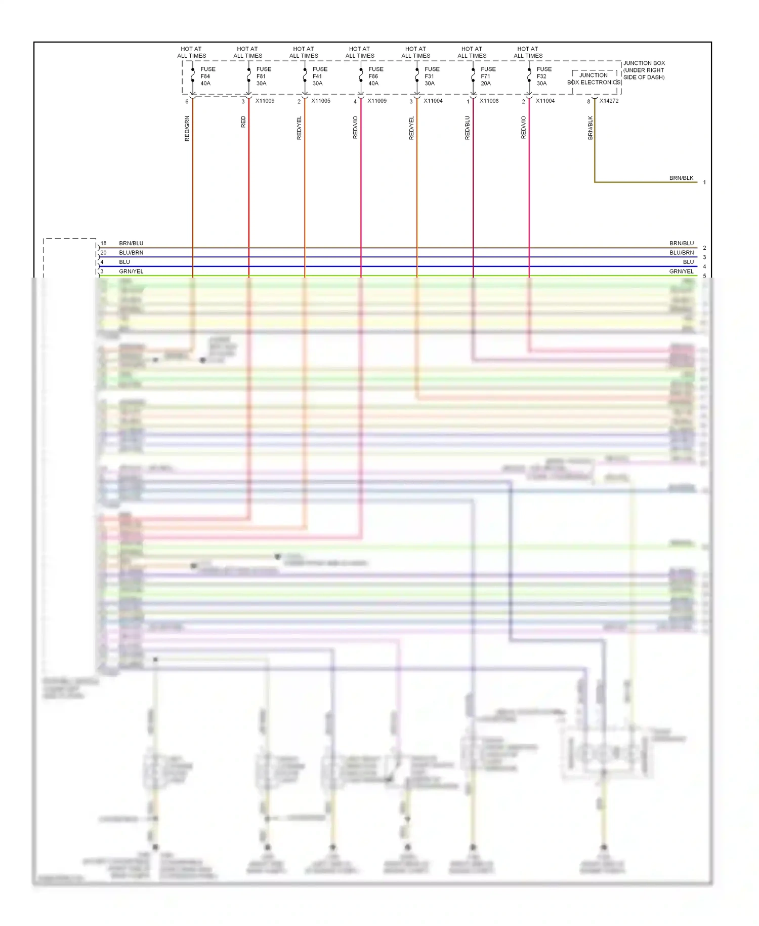 BMW 3 series E90/E91/E92/E93 (2005-2010) direction wiring diagram  (1 of 2)