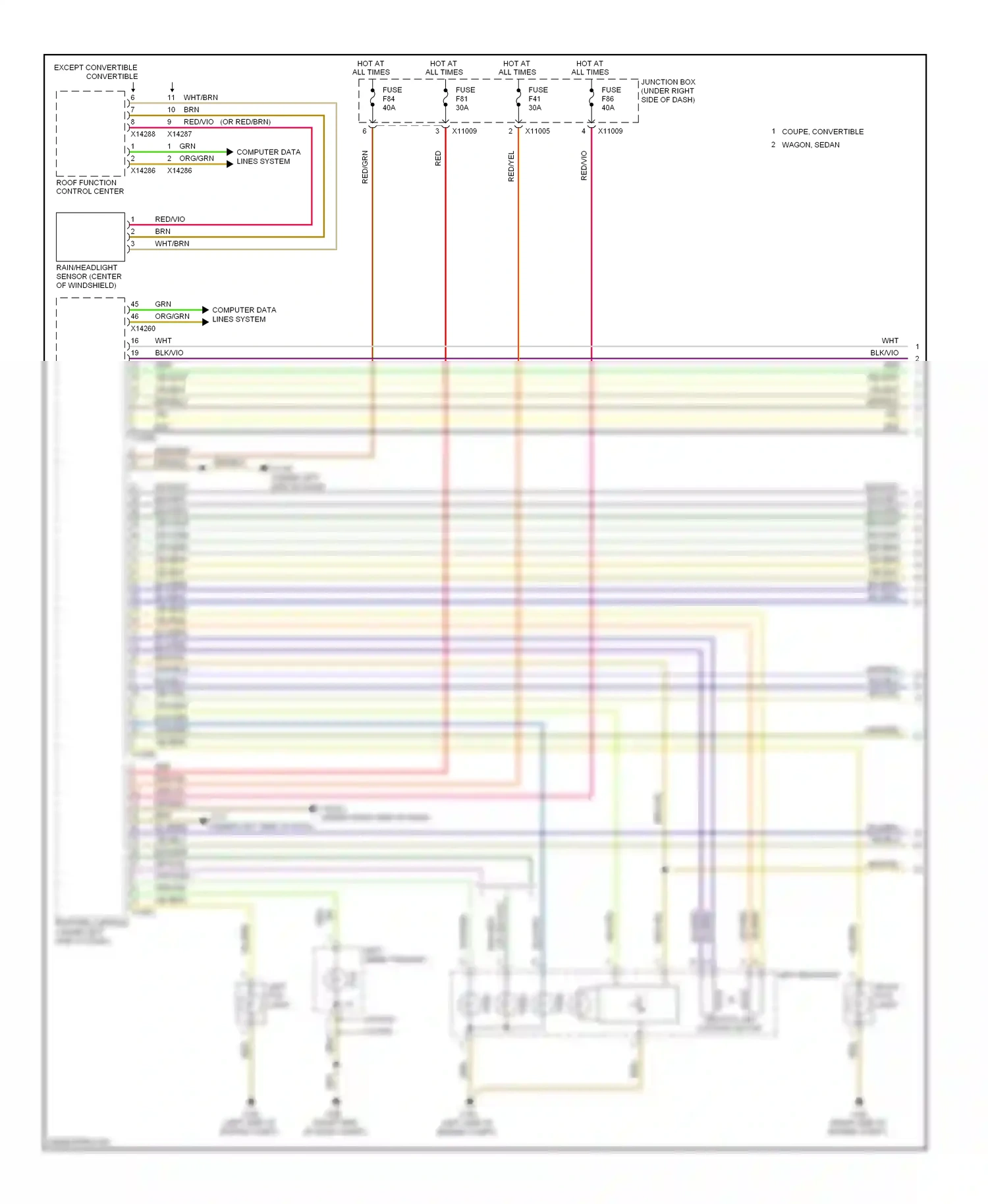 BMW 3 series E90/E91/E92/E93 (2005-2010) gry/wht wiring diagram  (6 of 15)
