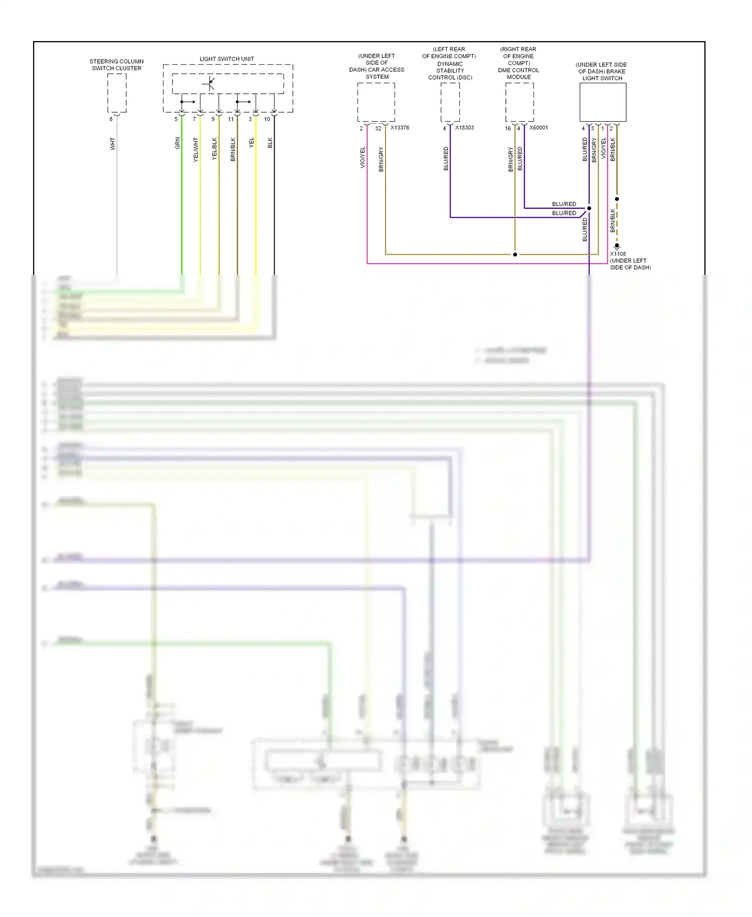 BMW 3 series E90/E91/E92/E93 (2005-2010) gry/wht wiring diagram  (3 of 15)