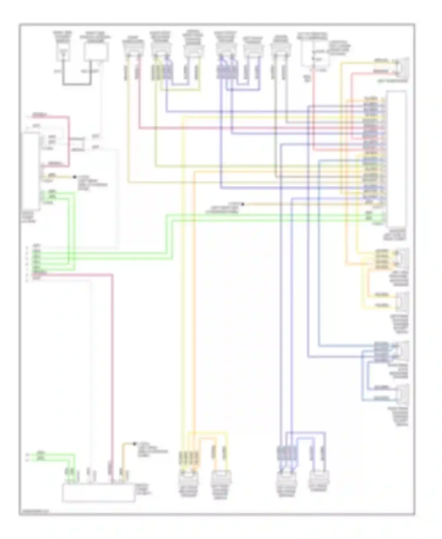 Wiring diagram left rear mid-range speaker for BMW 3 series E90/E91/E92/E93 (2005-2010) (9 of 22)