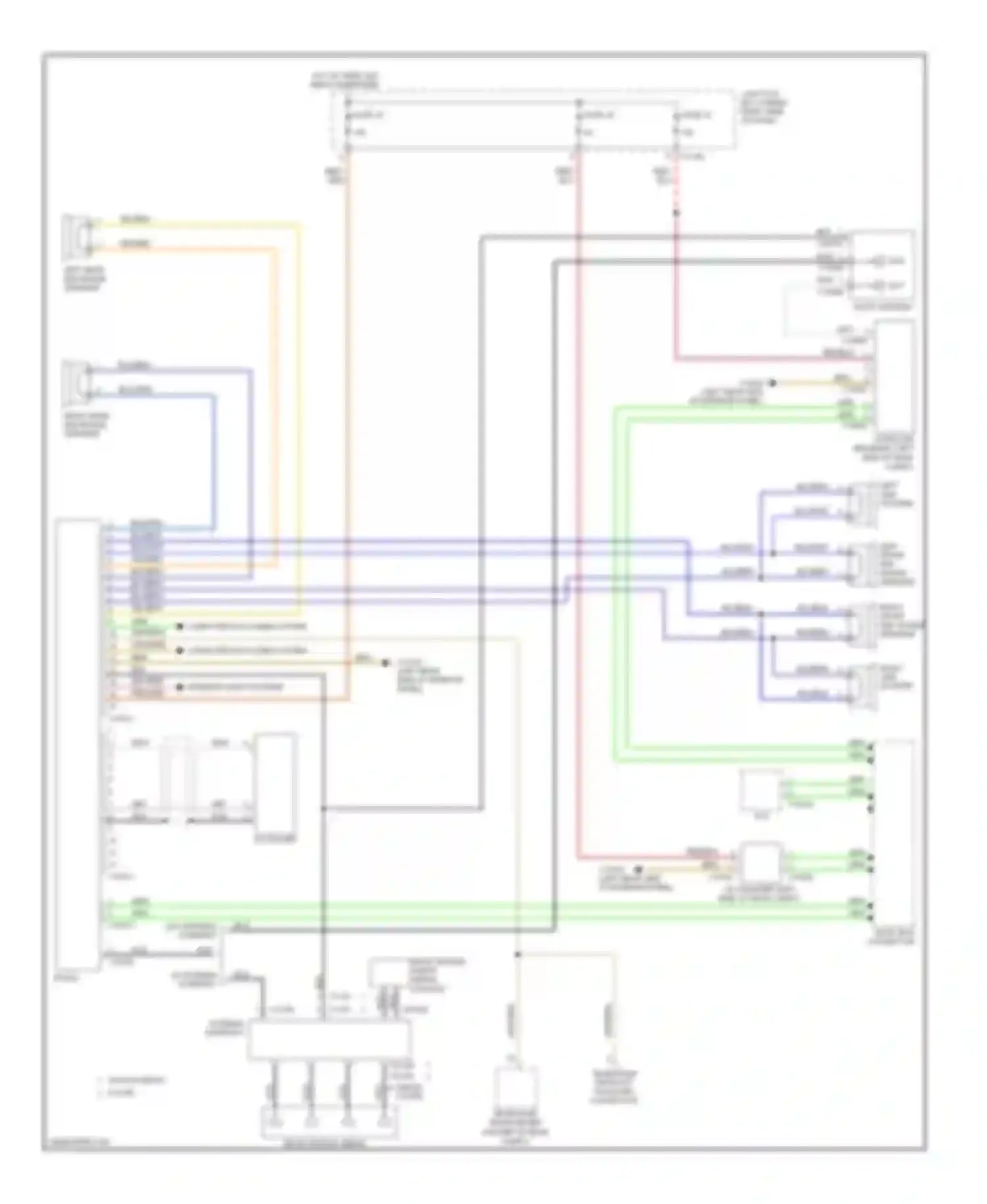Wiring diagram left rear mid-range speaker for BMW 3 series E90/E91/E92/E93 (2005-2010) (17 of 22)