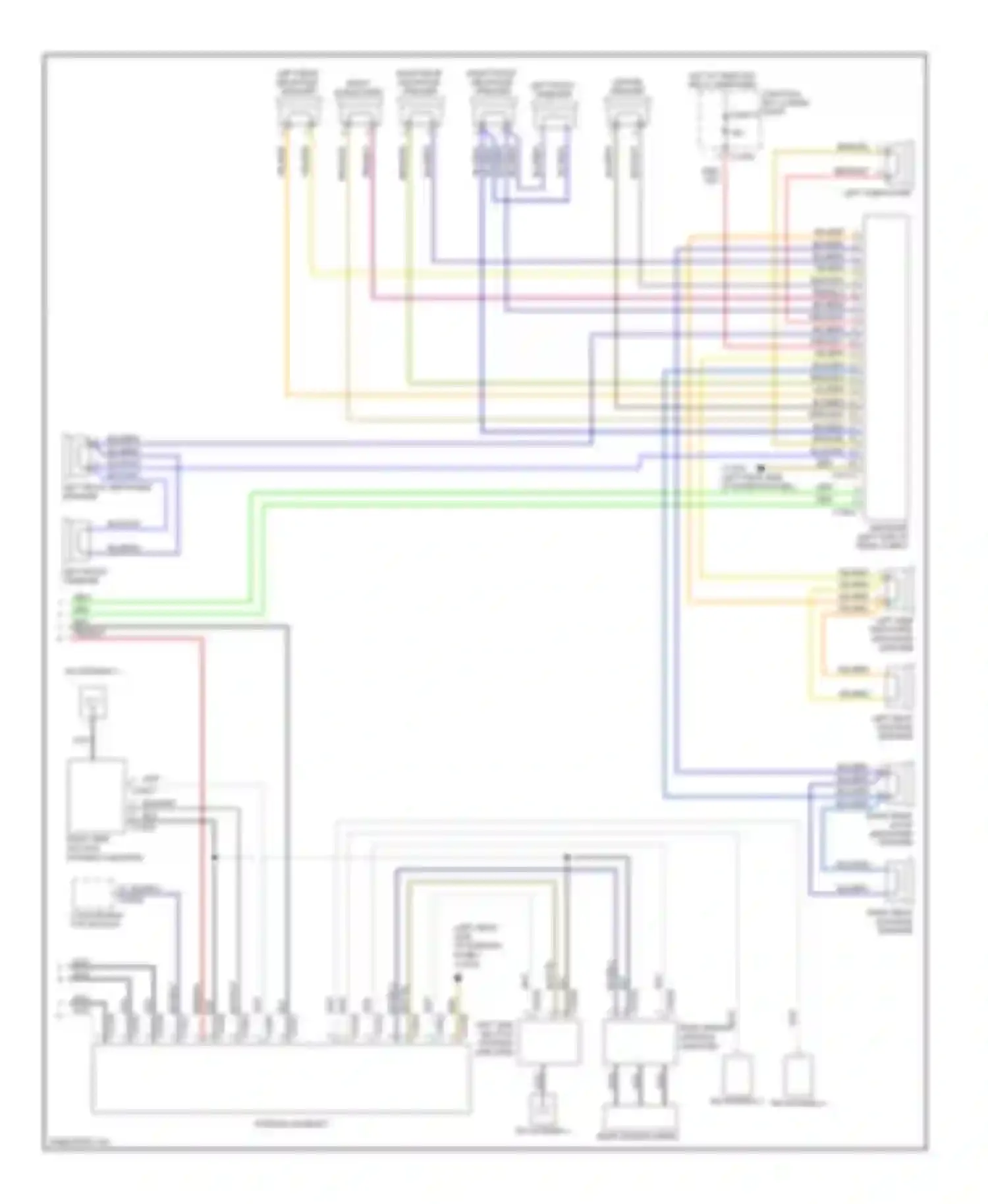 Wiring diagram left subwoofer for BMW 3 series E90/E91/E92/E93 (2005-2010) (2 of 18)