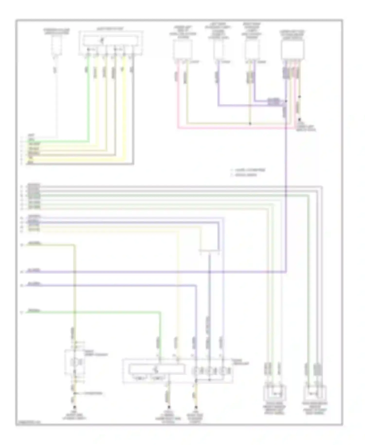 Wiring diagram light switch unit for BMW 3 series E90/E91/E92/E93 (2005-2010) (1 of 10)
