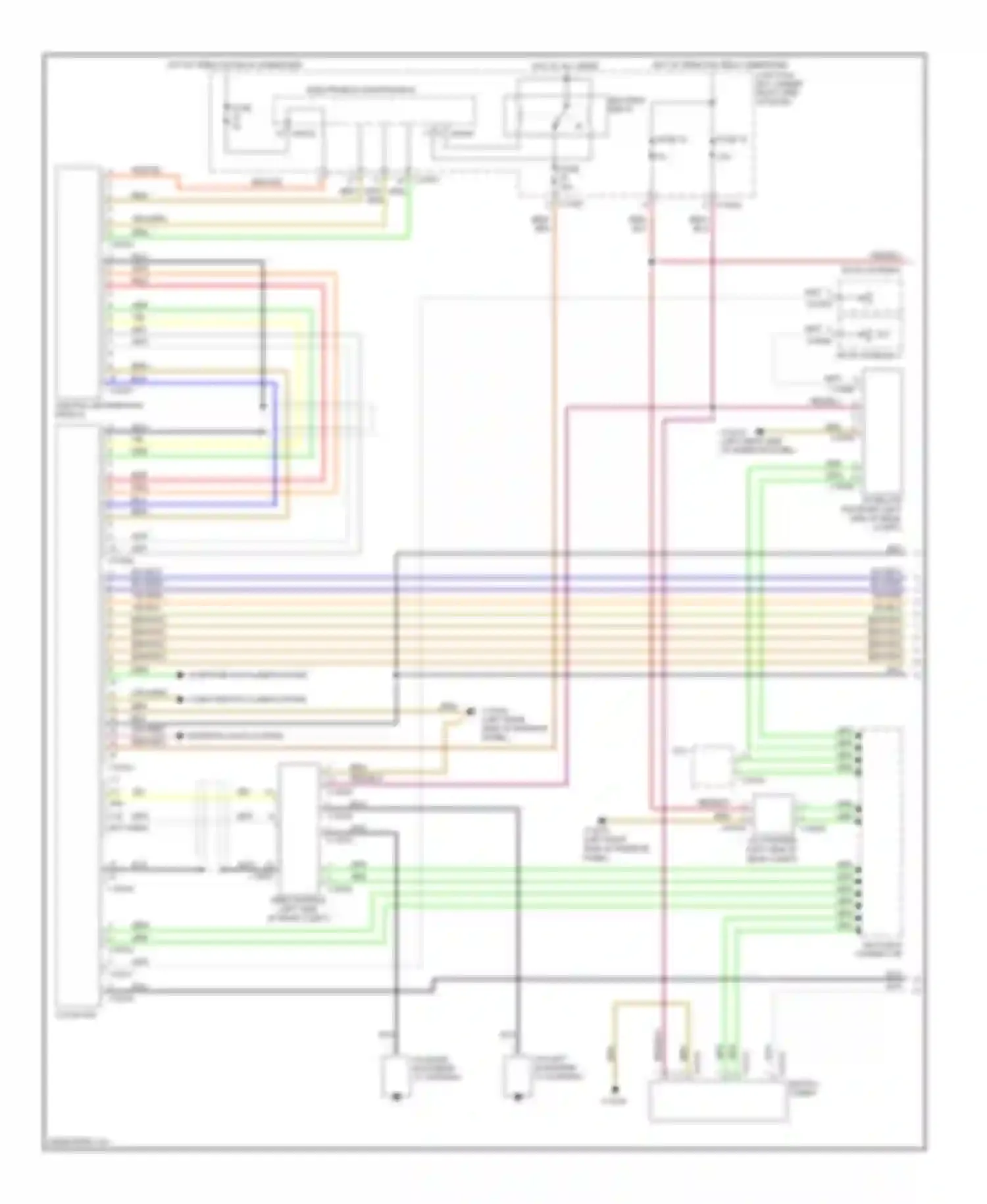 Wiring diagram most-bus connector for BMW 3 series E90/E91/E92/E93 (2005-2010) (5 of 28)