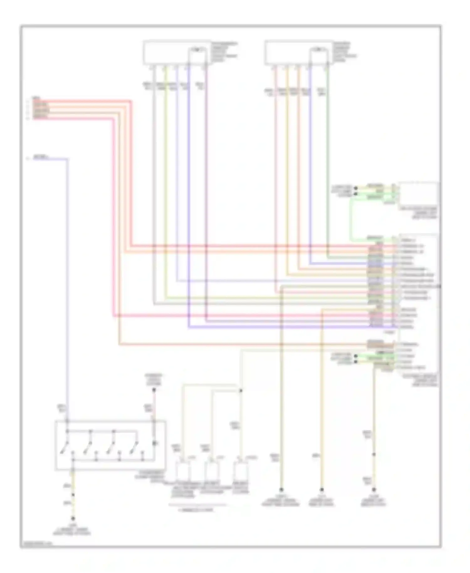Wiring diagram passenger's power window switch for BMW 3 series E90/E91/E92/E93 (2005-2010) (1 of 1)