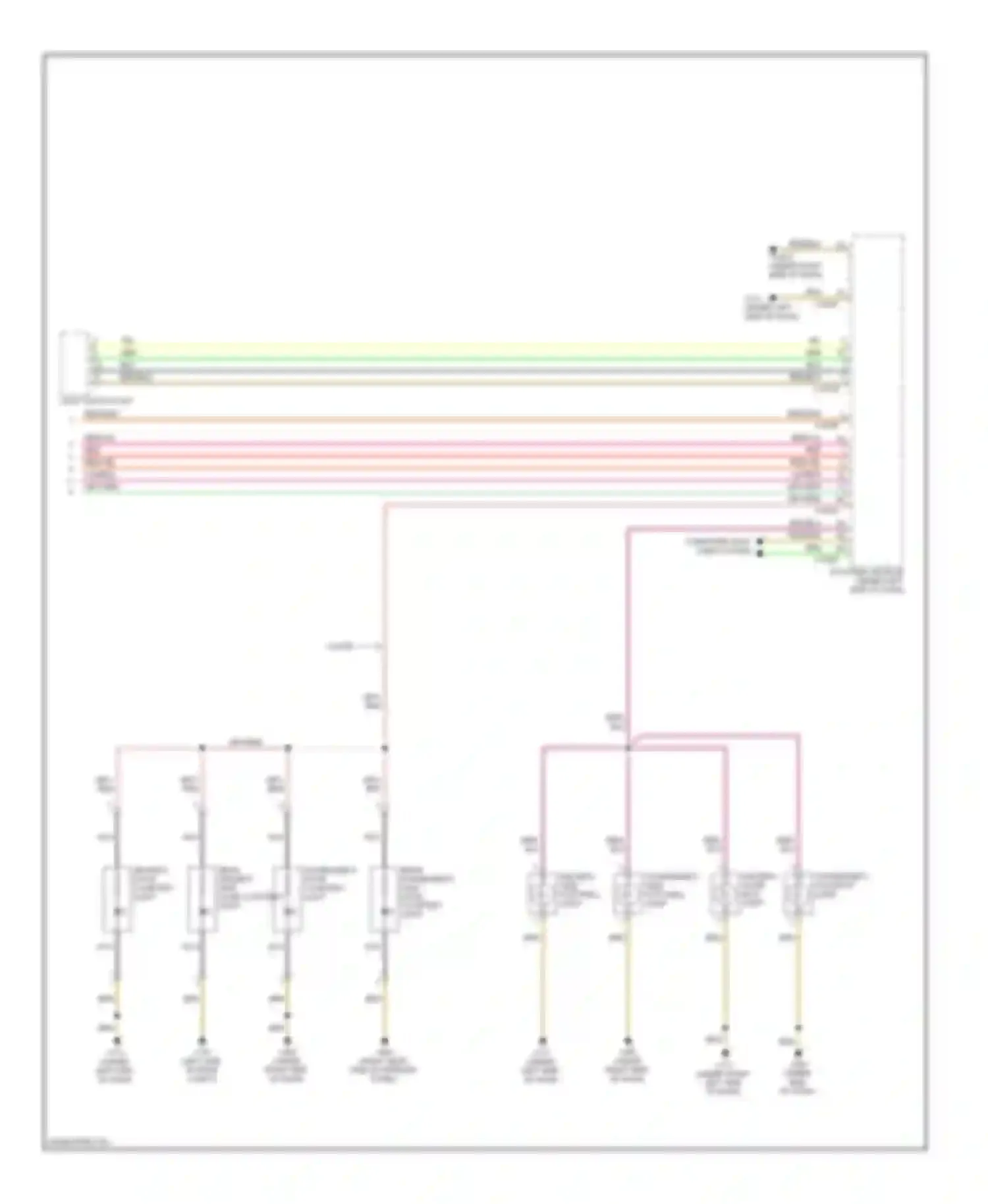 Wiring diagram rear passenger's side door courtesy light for BMW 3 series E90/E91/E92/E93 (2005-2010) (2 of 4)