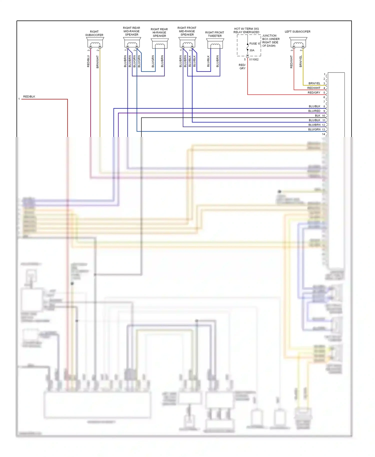 BMW 3 series E90/E91/E92/E93 (2005-2010) rear window antenna amplifier wiring diagram  (11 of 14)
