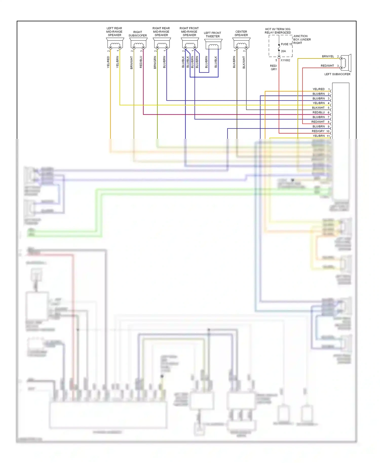 BMW 3 series E90/E91/E92/E93 (2005-2010) rear window antenna amplifier wiring diagram  (6 of 14)