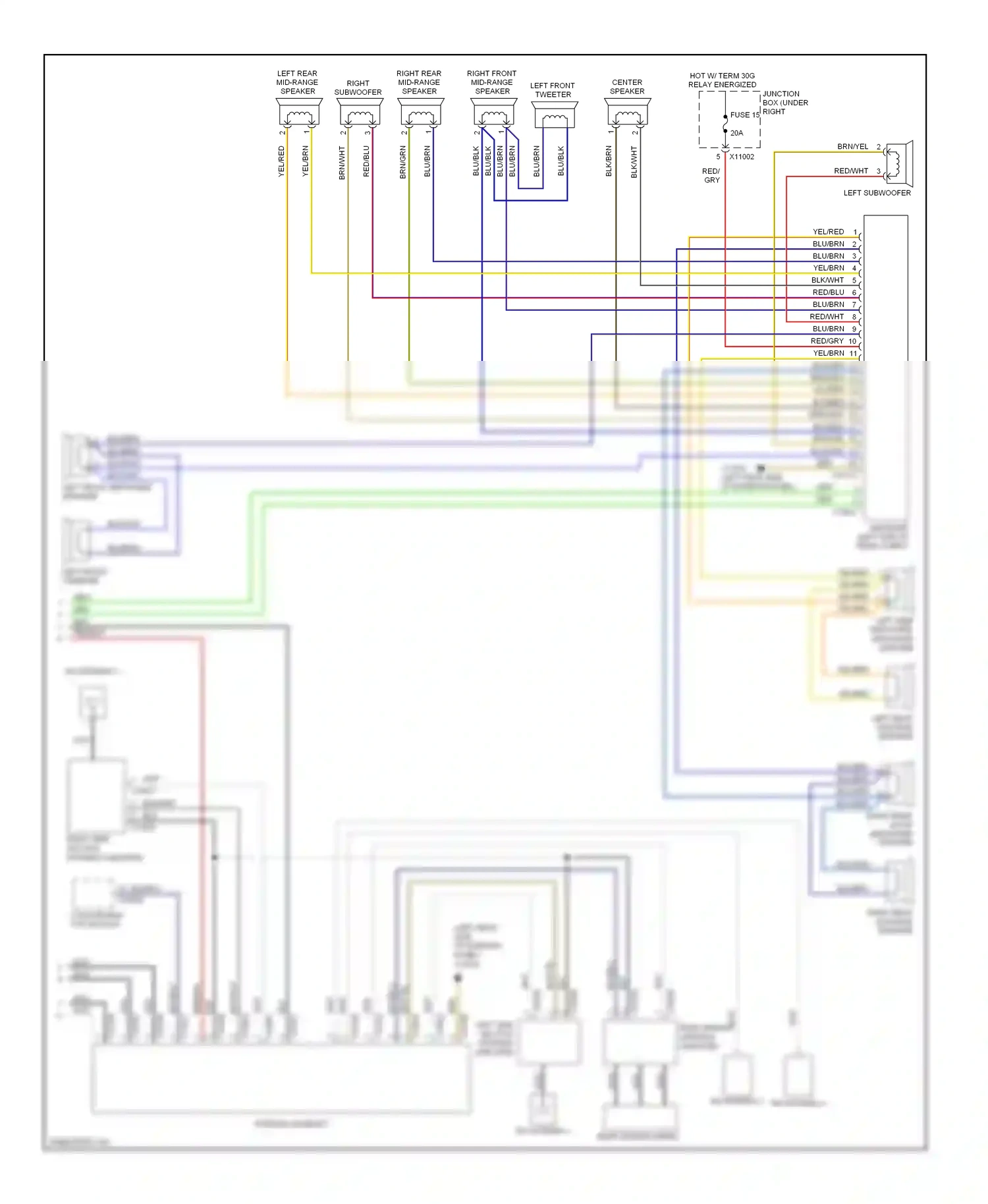 BMW 3 series E90/E91/E92/E93 (2005-2010) rear window antenna amplifier wiring diagram  (3 of 14)
