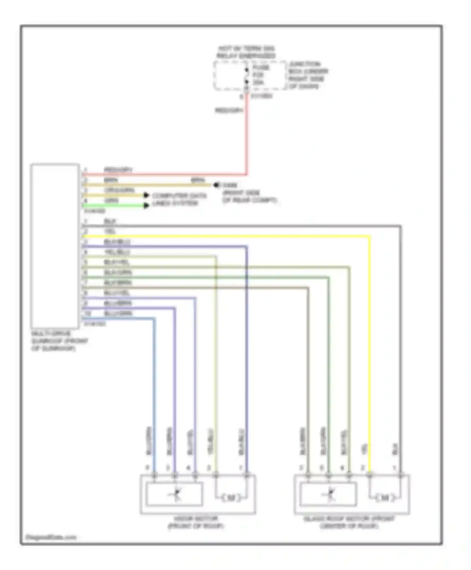 Wiring diagram red/gry for BMW 3 series E90/E91/E92/E93 (2005-2010) (15 of 29)