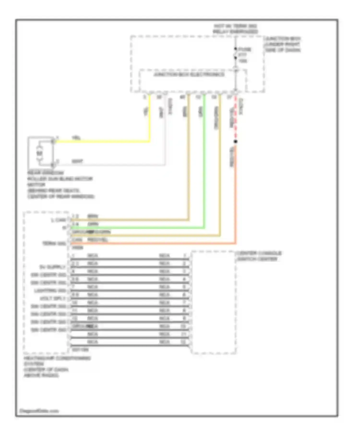 Wiring diagram red/yel for BMW 3 series E90/E91/E92/E93 (2005-2010) (50 of 64)