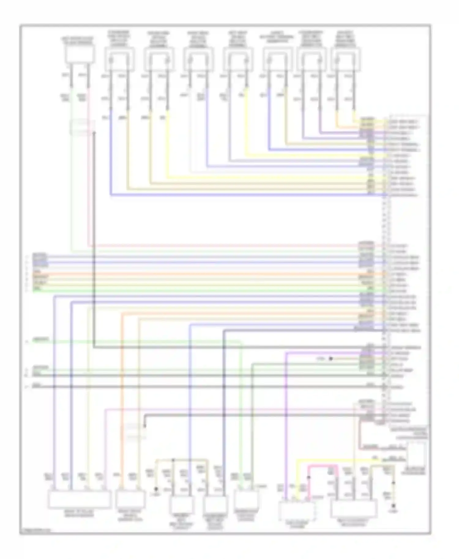 Wiring diagram right head air bag inflator assembly for BMW 3 series E90/E91/E92/E93 (2005-2010) (1 of 3)