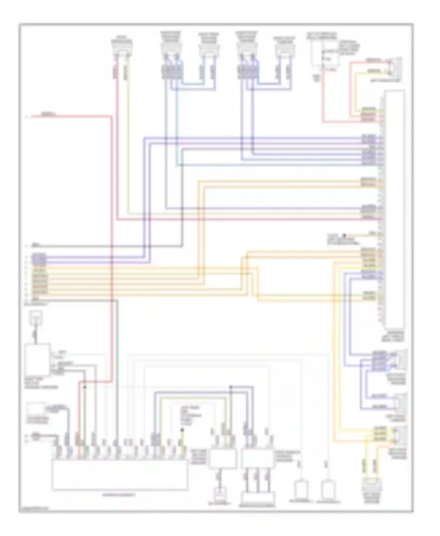 Wiring diagram right rear hi-range speaker for BMW 3 series E90/E91/E92/E93 (2005-2010) (3 of 16)