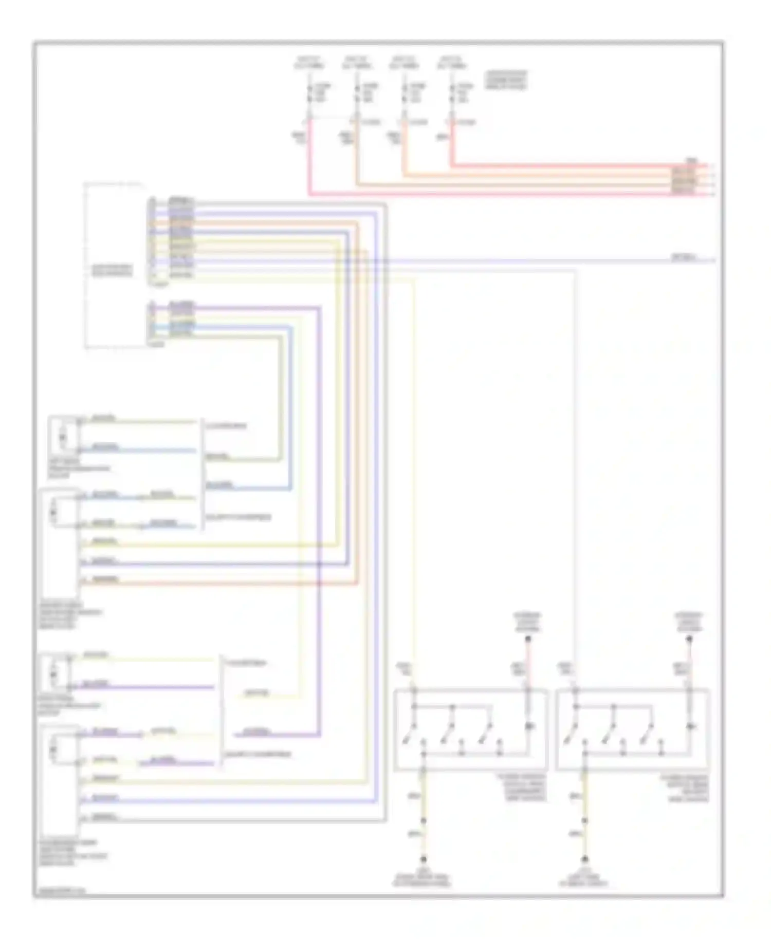 Wiring diagram right rear window regulator motor for BMW 3 series E90/E91/E92/E93 (2005-2010) (1 of 1)