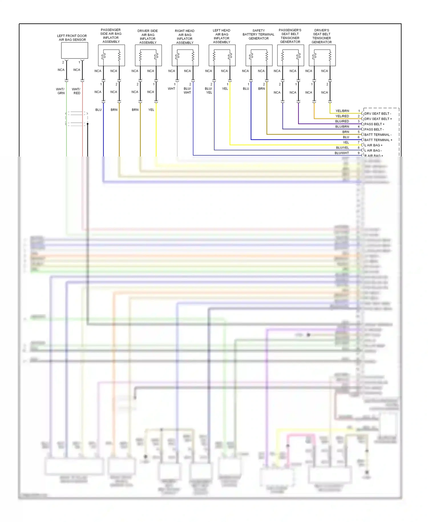 BMW 3 series E90/E91/E92/E93 (2005-2010) shield wiring diagram  (1 of 3)