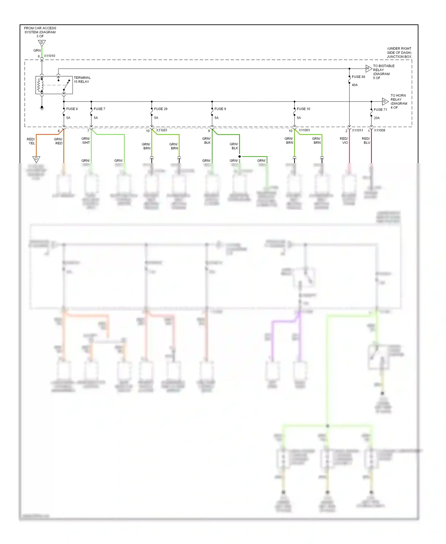 BMW 3 series E90/E91/E92/E93 (2005-2010) telephone transceiver wiring diagram  (5 of 11)