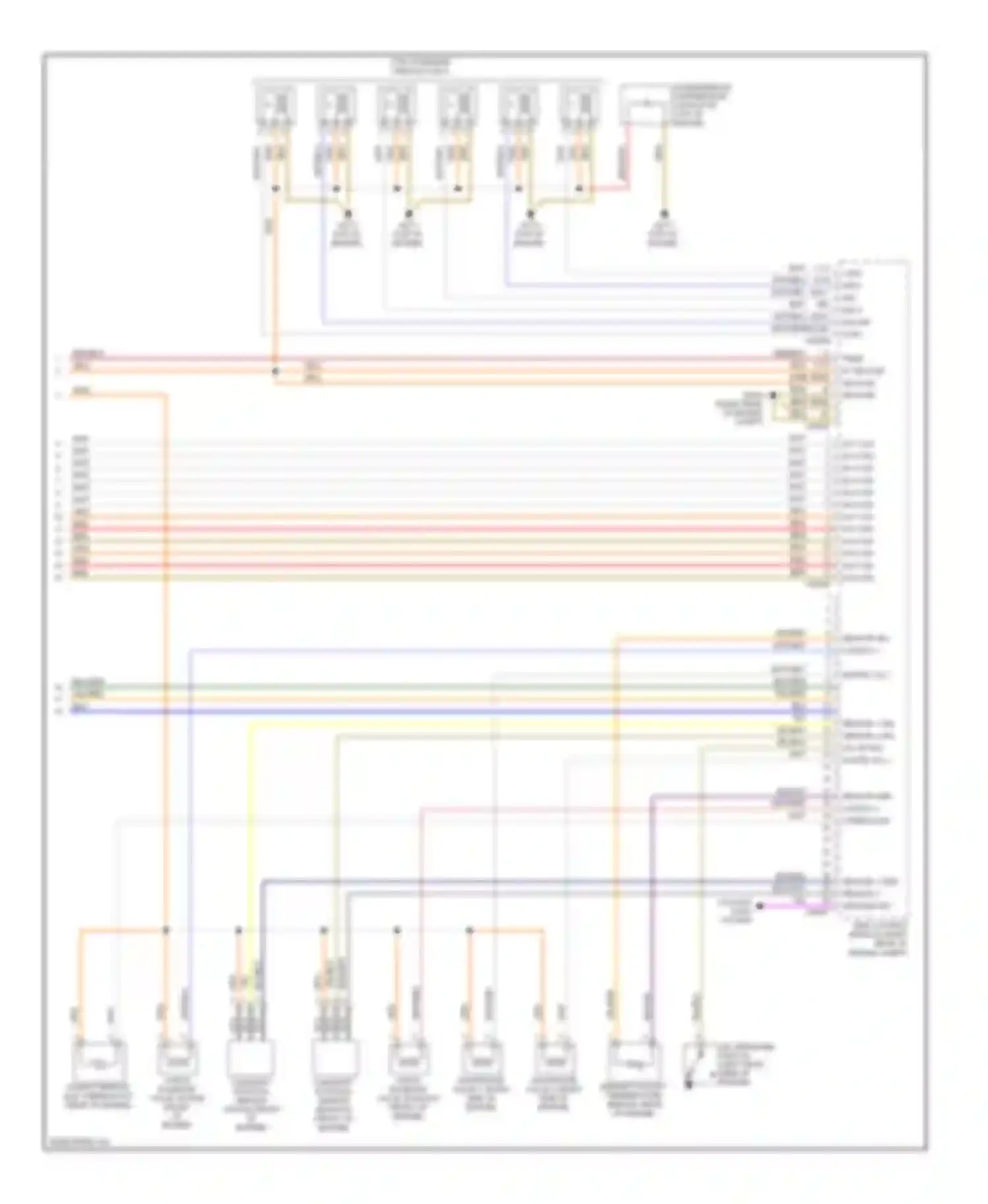 Wiring diagram top of engine) for BMW 3 series E90/E91/E92/E93 (2005-2010) (2 of 2)