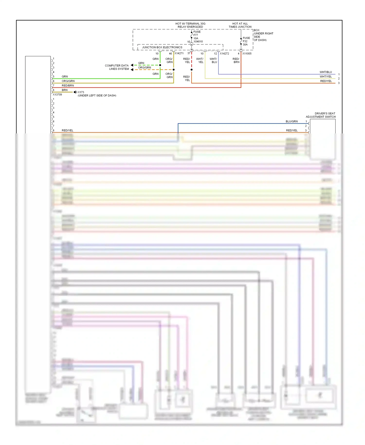 BMW 3 series E90/E91/E92/E93 (2005-2010) vio/grn wiring diagram  (4 of 7)