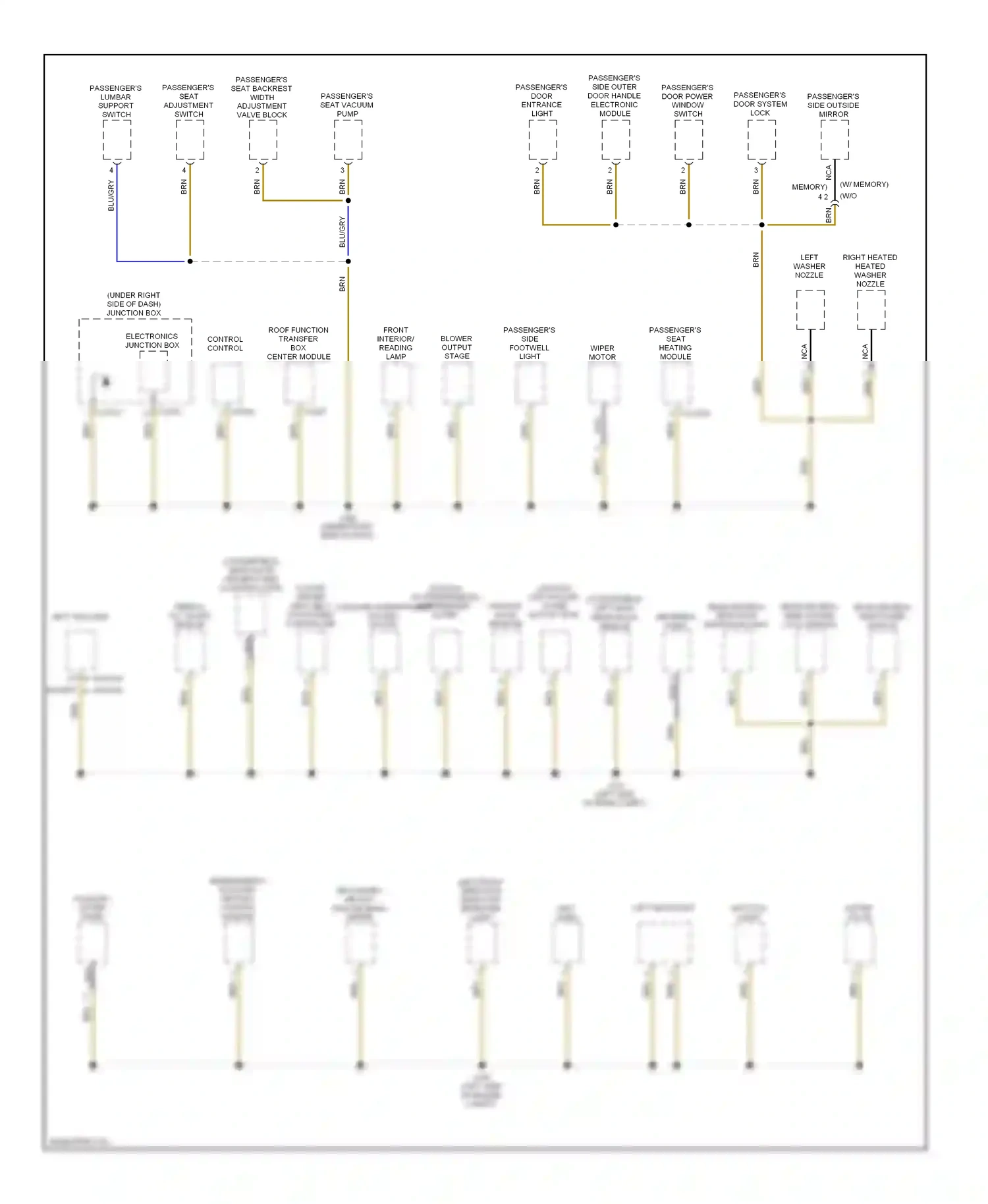 Wiring diagram water valve for BMW 3 series E90/E91/E92/E93 (2005-2010) (1 of 1)
