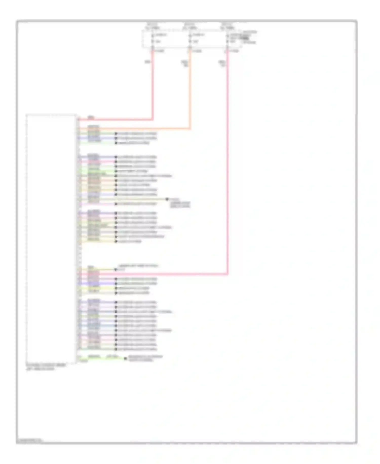 3 series BMW F30/F31 (2011-2015): Footwell control module circuit (2 of 2)