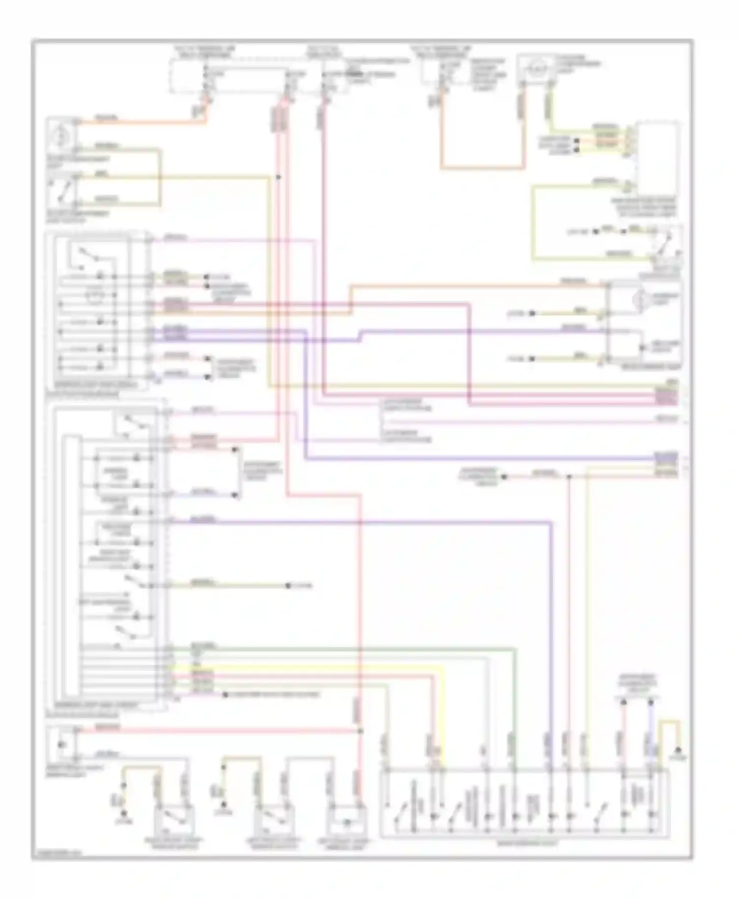 3 series BMW F30/F31 (2011-2015): Courtesy lamps circuit (1 of 2)