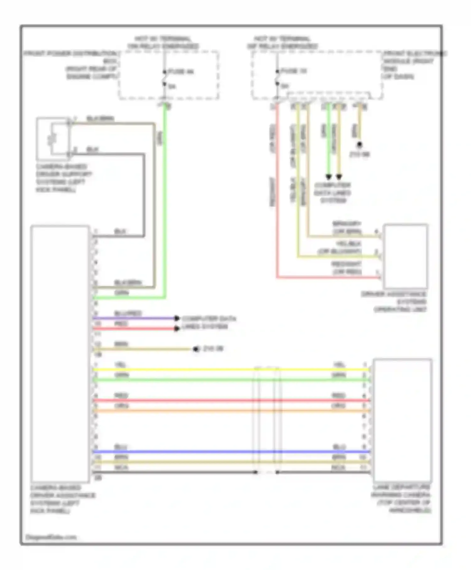 3 series BMW F30/F31 (2011-2015): Lane departure warning circuit, with camera