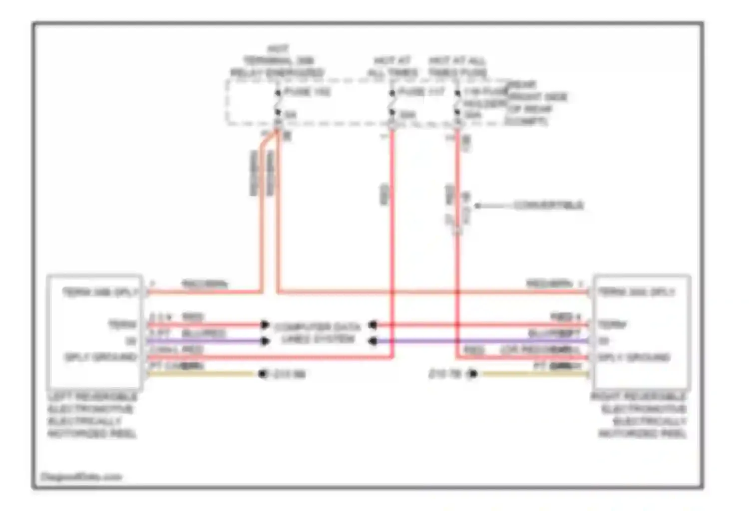 3 series BMW F30/F31 (2011-2015): Passive restraints circuit