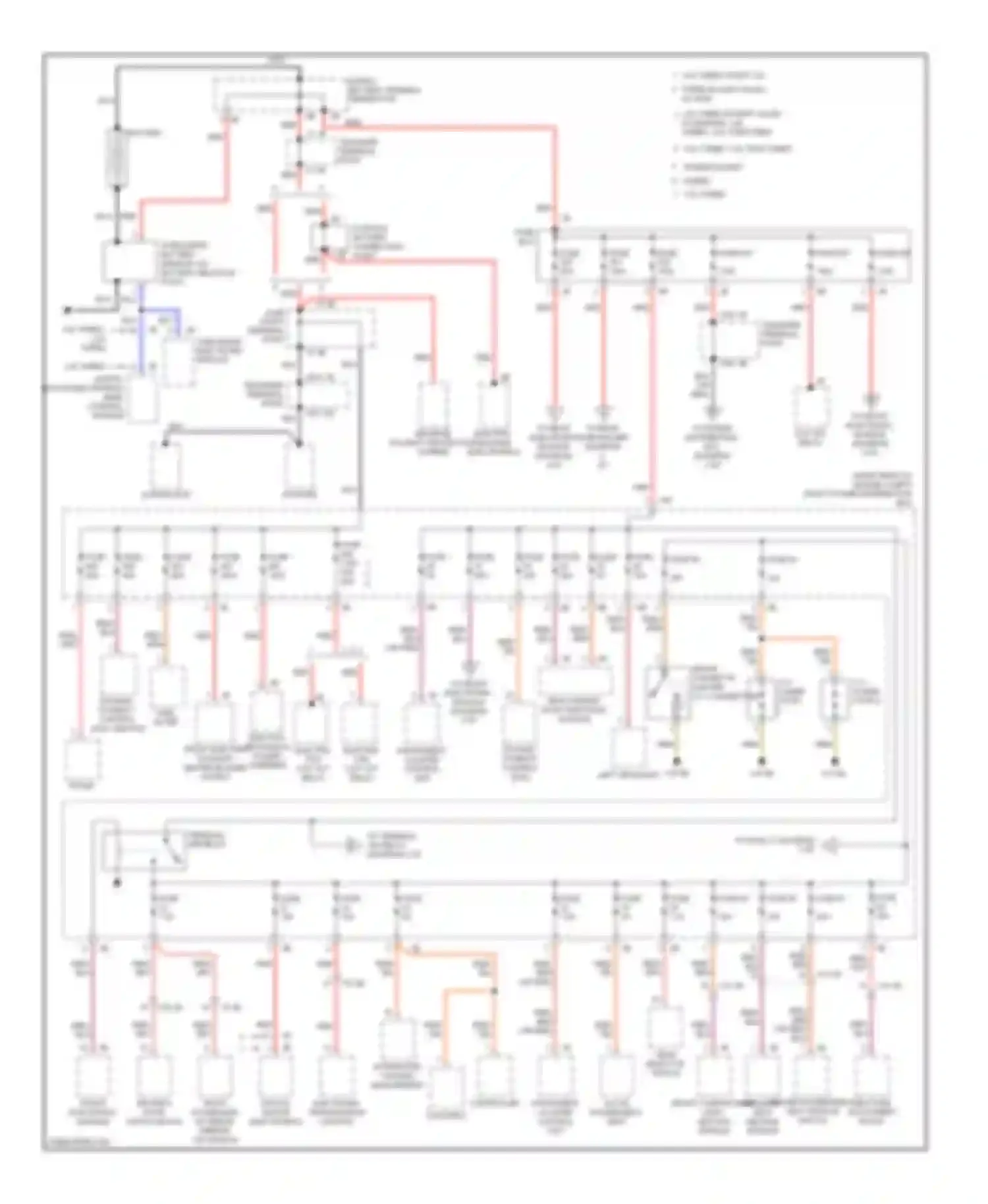 3 series BMW F30/F31 (2011-2015): Power distribution circuit (1 of 4)
