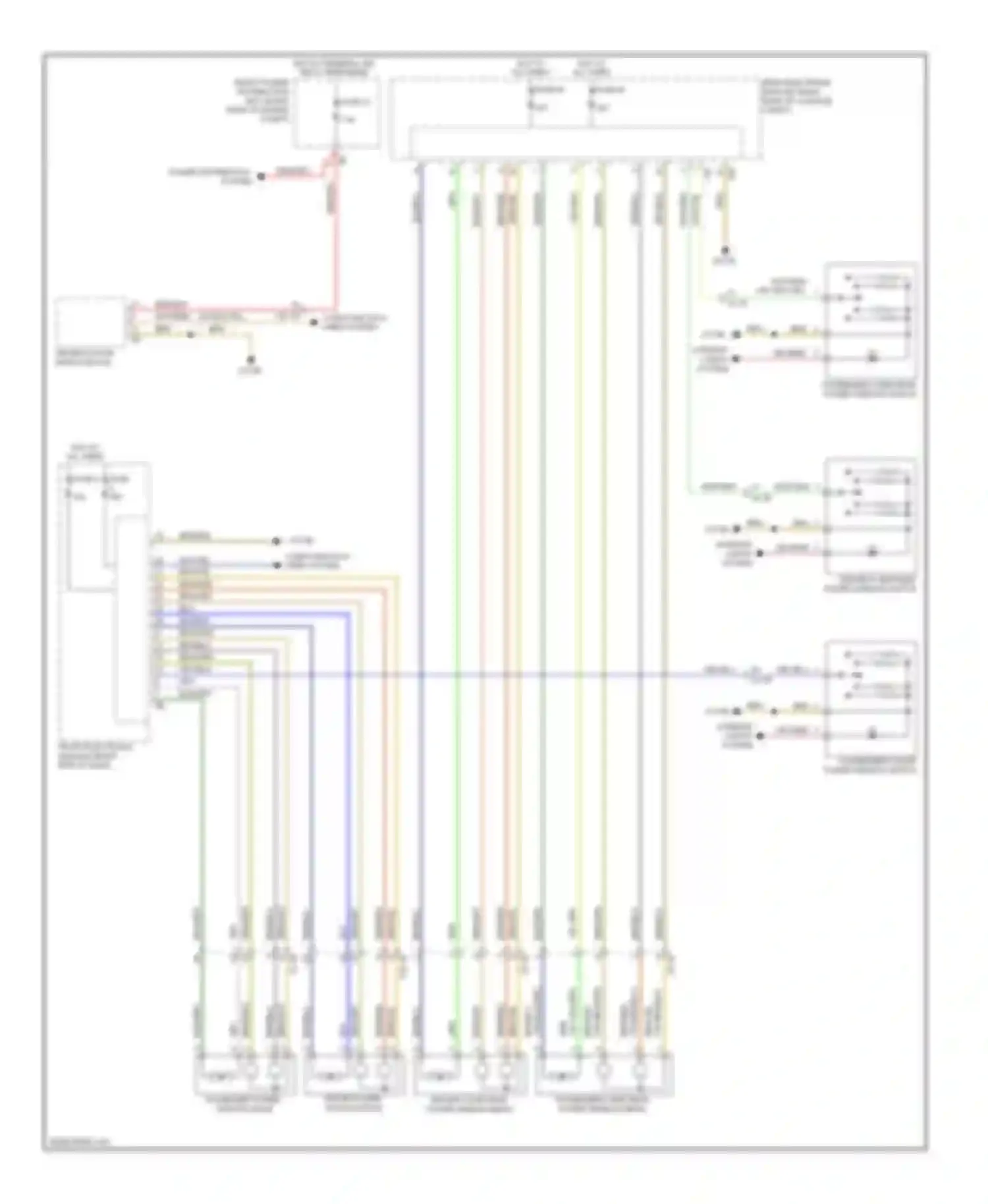 Wiring diagram driver's side rear power window drive for BMW 3 series F30/F31 (2011-2015) (1 of 2)