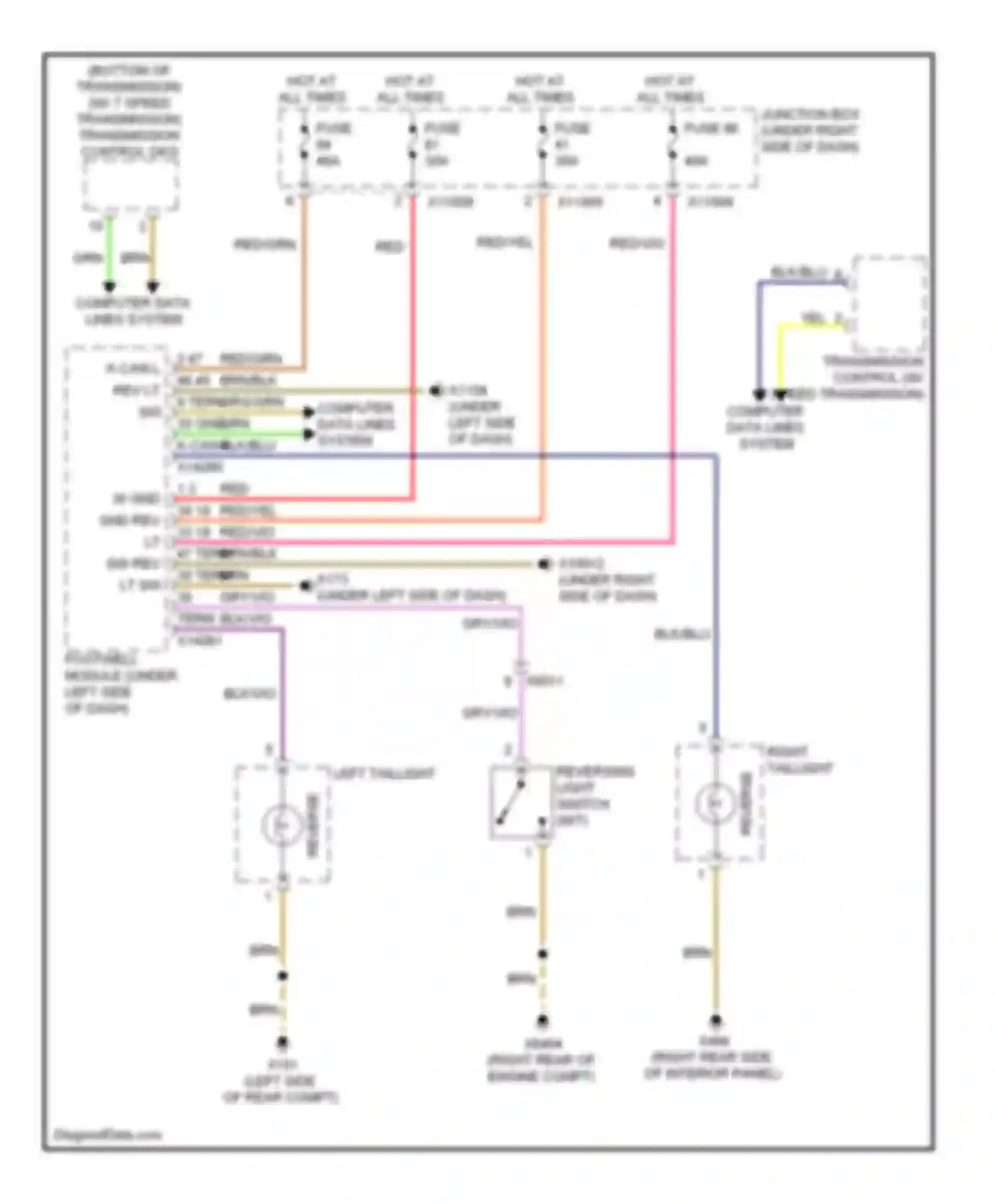 Wiring diagram fuse 86 for BMW 3 series F30/F31 (2011-2015) (4 of 20)