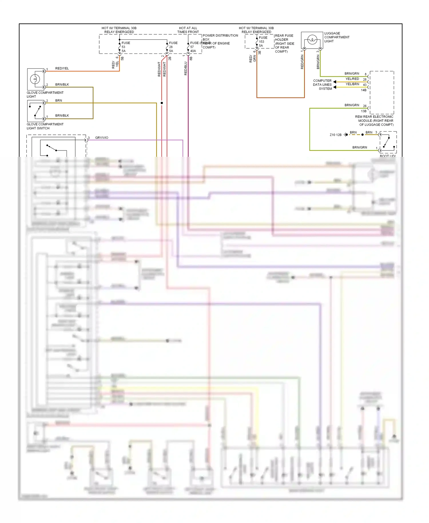 Wiring diagram interior light) for BMW 3 series F30/F31 (2011-2015) (1 of 4)