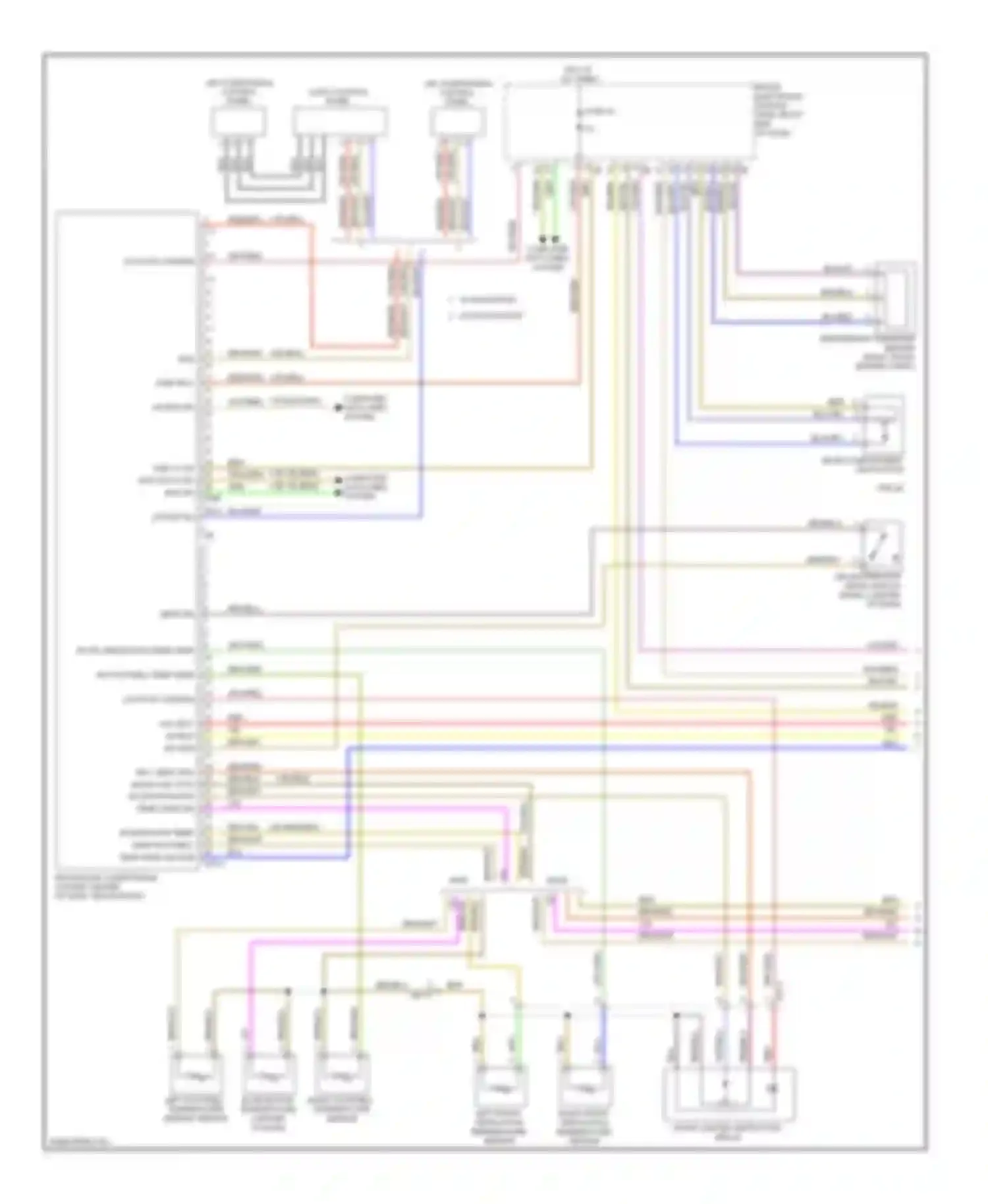 Wiring diagram left front ventilation temperature sensor for BMW 3 series F30/F31 (2011-2015) (1 of 2)