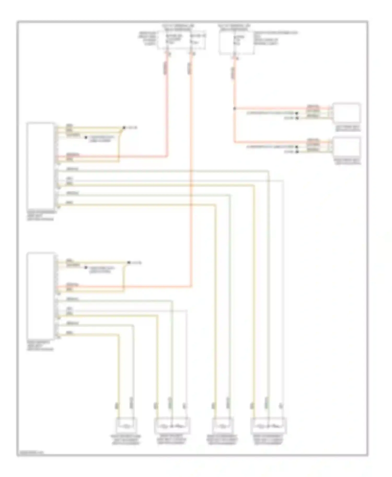 Wiring diagram left rear seat heating switch for BMW 3 series F30/F31 (2011-2015) (3 of 3)